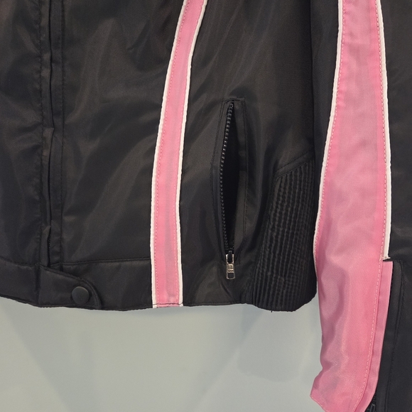 Revolution Gear Black and Pink Motorcycle Jacket Women's Size Large - Picture 5 of 13